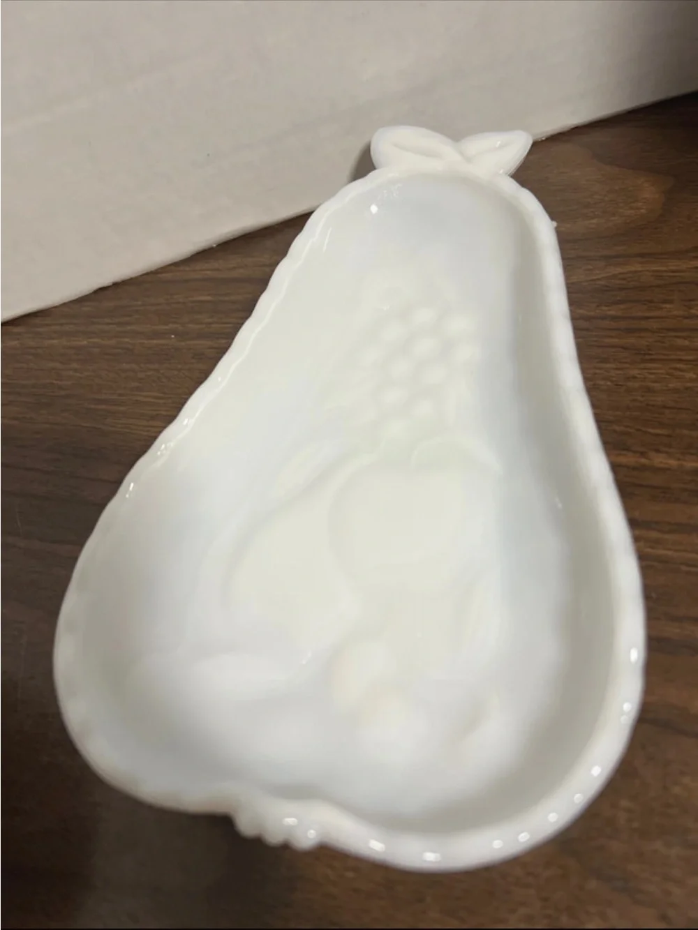 Milk Glass Pear shaped Dishes - Set of 2
